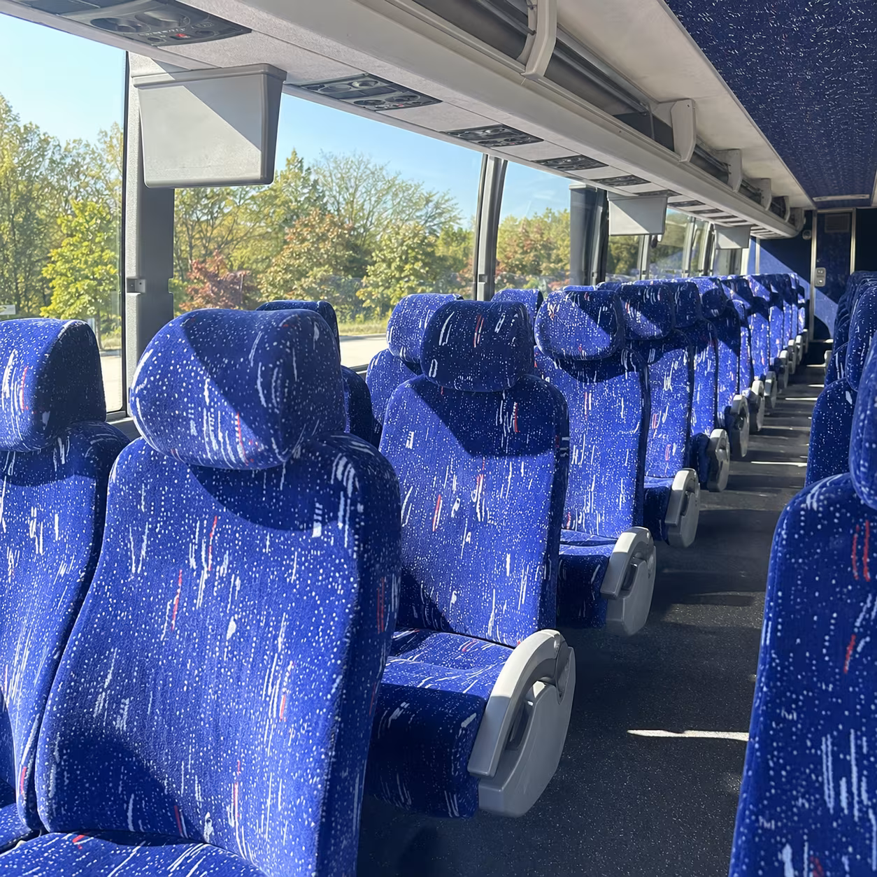 columbus charter bus interior