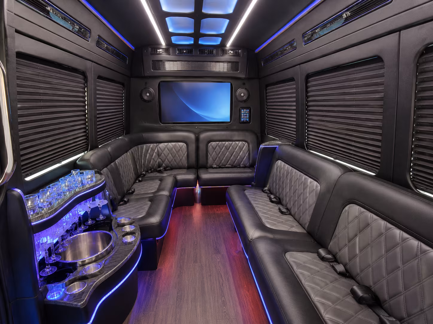 columbus party bus interior